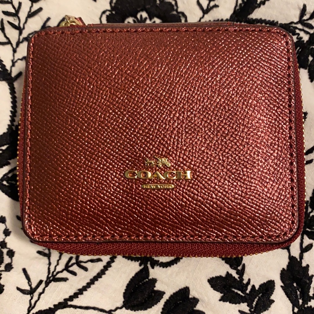 Coach travel jewelry case